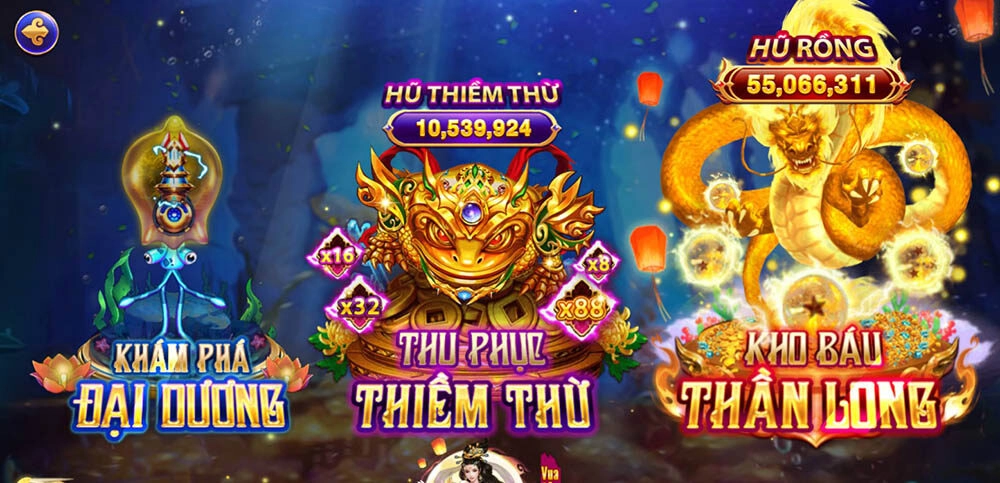 Các sảnh chơi đang có trong Bắn cá Đại Lễ Hội SV88