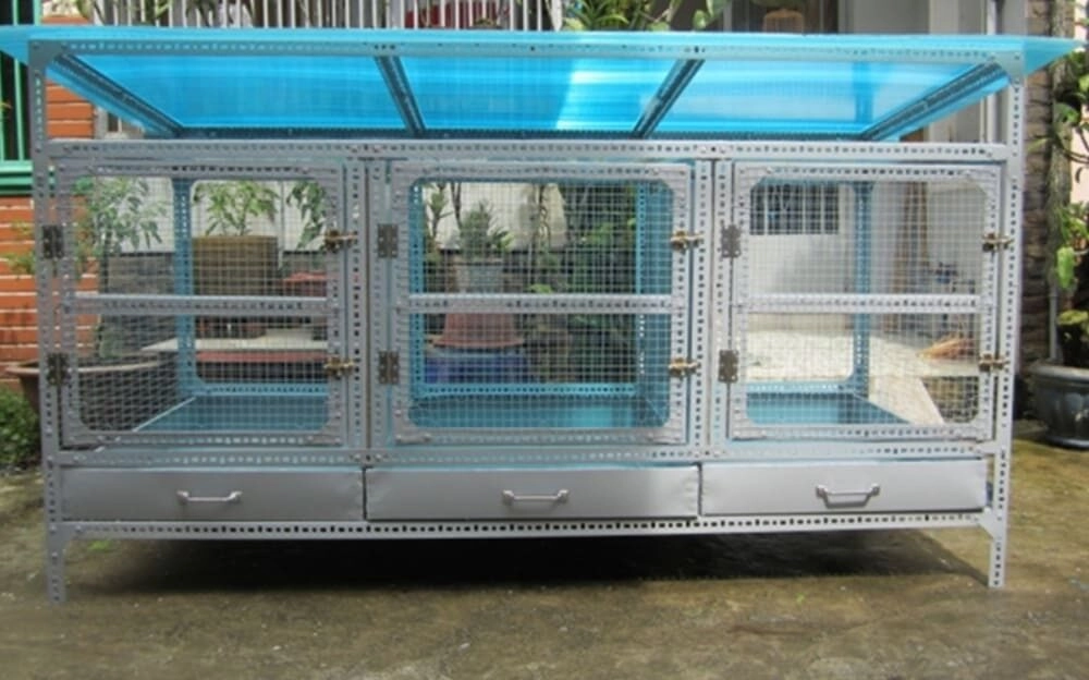 Cách làm chuồng gà đá bằng sắt V lỗ